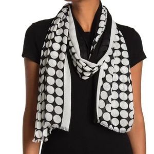 Kate Spade Dancefloor Polka Dot Oblong Scarf